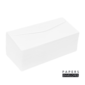 Accent Opaque White Smooth 60 lb. Text #10 Envelopes - 80295 - Box of 500